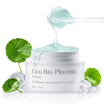 NATURAL DERMA PROJECT NDP Cica Cream - Crema hidratante facial de gel para aliviar quemaduras solares, hidratante coreano ligero para pieles sensibles, centella asiática, hidratante, calmante (1.7