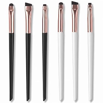 Juego de 6 brochas de maquillaje para cejas en ángulo y plano
