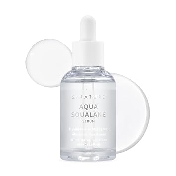 S.NATURE AQUA SQUALANE SERUM | Suero facial profundamente hidratado para todo tipo de piel, calmante, reafirmación de poros y control de sebo, cuidado coreano de la piel (1.69 onzas líquidas)