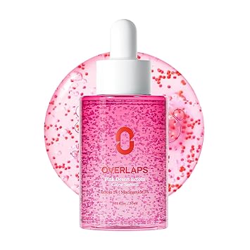 Overlaps Pink Dessert Ectoin Brightening Glow Serum | Piel cristalina y tez radiante, niacinamida y TXA para tono desigual, manchas oscuras y piel opaca | Suero ligero coreano diario para el cuidado