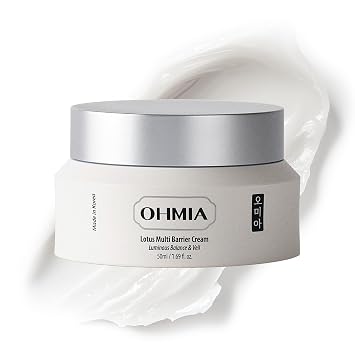Crema hidratante coreana para la cara, Lotus Multi Barrier Cream para piel seca y sensible, sin fragancia, crema facial K Beauty con niacinamida, arroz y centella, clínicamente probada, 1.69