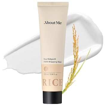 About Me Mascarilla vegana coreana de envoltura PDRN – PDRN derivada de plantas de ADN de arroz + fermentación Makgeolli, niacinamida + ácido hialurónico + ceramida NP + glutatión, mascarilla sin
