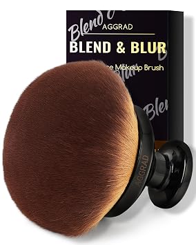 Brocha Kabuki ultra grande de mezcla y desenfoque para maquillaje de piernas corporales, tatuajes, autobronceador, cepillo autobronceador para autobronceador, aplicador de bronceado de espalda para loción de protección solar, perfector de cobertura corpora