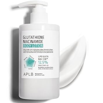 APLB Glutatión Niacinamida Loción Corporal | LIPO GLUTA NIAC CEN™ 12.5% 10.14 FL.OZ/Cuidado de la piel coreano, hidratación duradera, revitaliza para una suavidad y mejora la textura de la piel
