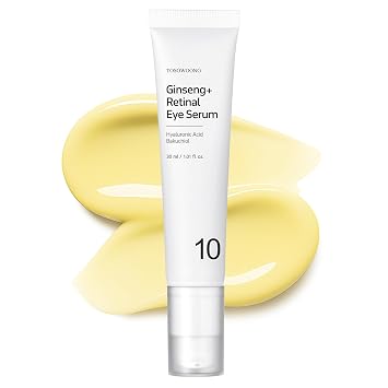TOSOWOONG Ginseng Plus Retinal Suero de Ojos con Niacinamida de Retinal Bakuchiol para Corrección de Bolsas de Ojos Hinchadas, Líneas Finas, Ojeras y Arrugas, Cuidado de la Piel Coreano, 30ml, 1.01