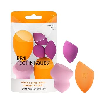 Real Techniques juego de 6 esponjas para maquillaje Miracle complexion