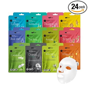 Celavi - Juego de sábanas de mascarillas coreanas, máscaras faciales de spa