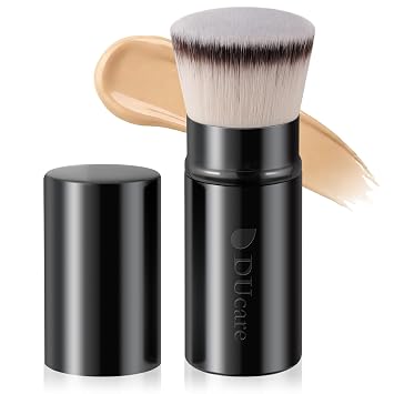 DUcare Retractable Kabuki Foundation Brush for Face Body