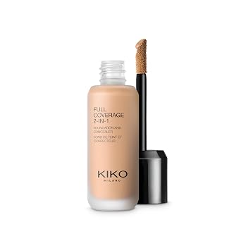 KIKO Milano - Base y corrector 2 en 1 de cobertura completa, base y corrector 2 en 1, cobertura superior