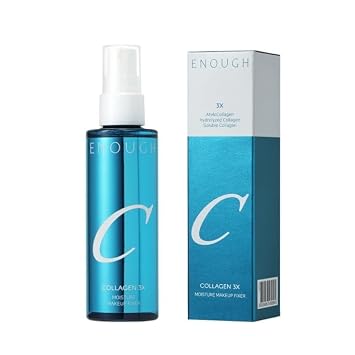 Enough Collagen 3X - Fijador de maquillaje de humedad, espray de maquillaje coreano para rostro, hidratante de larga duración con ácido hialurónico, 3.38 onzas líquidas (3.4 fl oz)