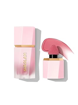 SHEGLAM Color Bloom - Maquillaje líquido para mejillas con acabado mate, pastel de amor