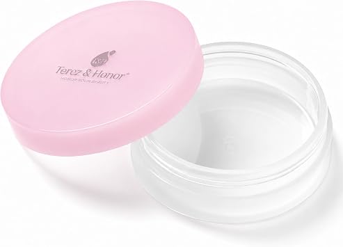 Terez & Honor Pequeño contenedor de viaje (rosa) para el cuidado de la piel, mini funda coreana recargable para almohadillas de tóner y parches debajo de los ojos, reutilizable, a prueba de fugas