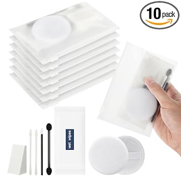 Juegos de brochas de maquillaje desechables para la cara, juegos y kits con bolsa, juego de brochas de maquillaje portátiles, cepillo de sombra de ojos, cepillo de labios, mini esponja para polvo