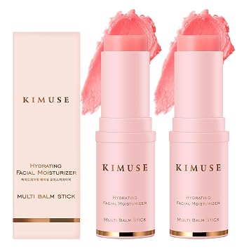 KIMUSE Barra de bálsamo hidratante multi, bálsamo labial hidratante todo en uno, crema para ojos, crema para el cuello, base de maquillaje, reduce las arrugas y humectante hidratante para el cuidado