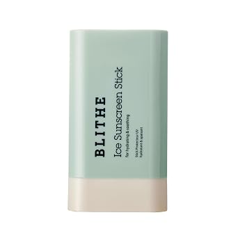 BLITHE Ice Sunscreen Stick SPF50+ | Efecto de enfriamiento | Protector solar coreano en barra de protección solar, sin Whitecast