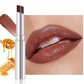 Tinte labial con tinte de labios marrón miel, bálsamo labial brillo labial, tinte hidratante transparente, color labial hidratante para todos los tonos de piel, bálsamo labial nutritivo con un toque de tinte natural de cereza negra