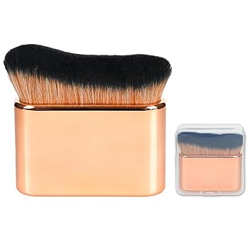 Brocha autobronceadora, brocha de maquillaje corporal, brocha Kabuki para rostro y cuerpo, aplicador autobronceador para maquillaje de piernas, bronceador, loción, crema y polvo, cerdas sintéticas