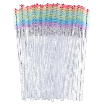 MAGICLULU Varitas de rímel desechables, carretes de pestañas de cristal