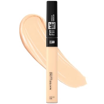 Maybelline Fit Me - Maquillaje corrector líquido, cobertura natural, ligero, oculta, cubre sin aceite, vainilla (el embalaje puede variar)