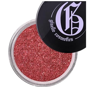 Star Ruby - Paleta de sombras de ojos mineral orgánica con tonos brillantes y con destellos, resaltador de sombra de ojos, glitter rosa, sombras de ojos individuales en crema rubí