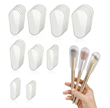 45 fundas de silicona para brochas de maquillaje, 9 tamaños para viajes y