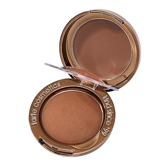tarte macaron sculpt & bronze duo - Crema 2 en 1 + bronceador en polvo horneado, maquillaje facial en polvo de contorno, péptidos y ácido hialurónico hidrata y rellena, vegano y libre de crueldad