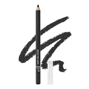 e.l.f. Smoky Kohl Delineador de ojos, lápiz de ojos para crear looks de maquillaje de larga duración, audaces, de alta pigmentación, vegano y libre de crueldad, terciopelo negro