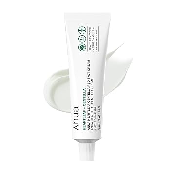 Crema para manchas rojas Anua Heartleaf Centella, hidratante facial para alivio de la piel, Niacinamida, Centella, Pantenol, tratamiento localizado para pieles sensibles, no comedogénico, cuidado de