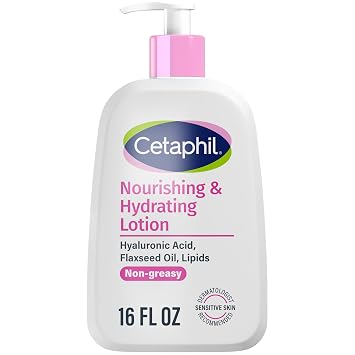 Cetaphil Loción corporal nutritiva, ácido hialurónico, piel seca, 16oz