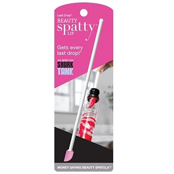 The Spatty, Lip Last Drop - Espátula de belleza para labios brillo labial loción y maquillaje, reutilizable, flexible, como se ve en Shark Tank