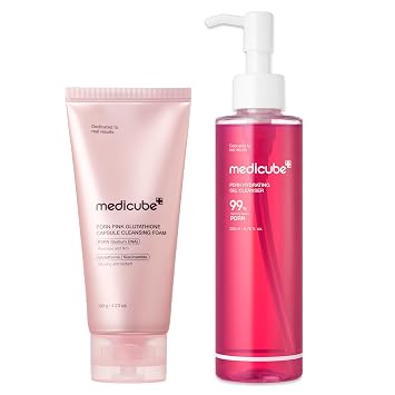 medicube PDRN Double Cleanse Duo - Limpiador de espuma de cápsulas y