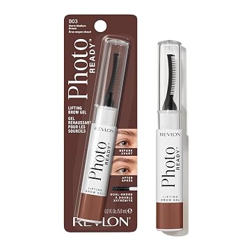 Revlon PhotoReady Lifting Gel para cejas, 803 Warm Medium Brown, 0.23 fl oz