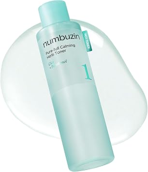 numbuzin Tóner No.1 | Tónico de hierbas calmantes Pure-Full | Brotes, enrojecimiento, control del exceso de aceite | Centella asiática, hoja de corazón, raíz de regaliz | Piel sensible propensa al