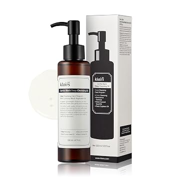 Aceite limpiador profundo Gentle Black, para remover maquillaje, 5.07 onzas, de KLAIRS