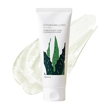 Espuma limpiadora de aloe alcalescente, espuma limpiadora profunda, removedor de puntos negros, ligeramente alcalino, cacao de potasio, todo tipo de piel, cuidado de la piel coreano, 6.7