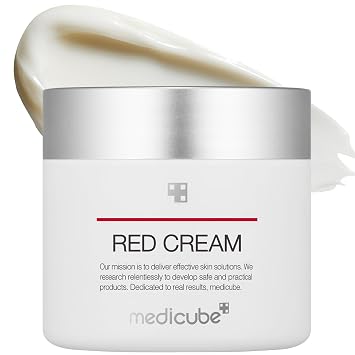 medicube Crema Roja 2.0 || Fórmula de baja irritación para pieles propensas a problemas | Calmante y relajante | Formulada con BHA, Niacinamida y Adenosina | No comedogénica | Cuidado de la piel