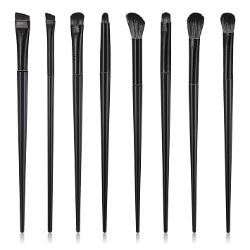 Juego de 8 brochas de maquillaje de ojos para sombra de ojos para ojos con capucha o más pequeños, cepillo de ojos profesional para difuminar, definir sombra de ojos y delineador de ojos para sombra