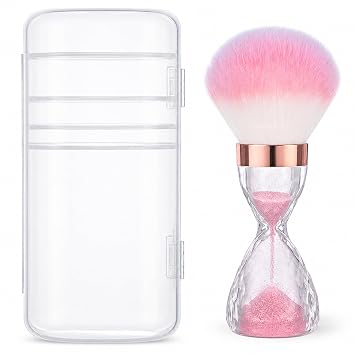 Yuanchu Nail Dust Brush, Gradient Pink Fluffy Dust Brush for Nails