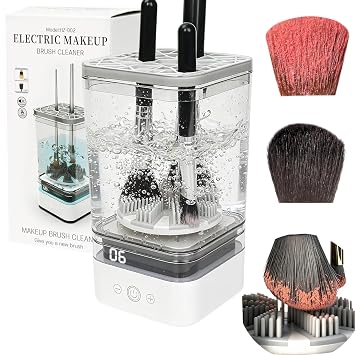 Máquina limpiadora automática de brochas de maquillaje con depurador de