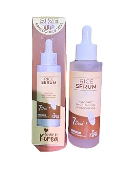 Suero de arroz para todo tipo de piel, cuidado de la piel coreano, tratamiento facial rejuvenecedor, aclaramiento de la piel y suavizado de líneas finas, tamaño doble de 2.0 fl oz