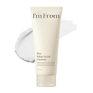 I'm from Limpiador facial de arroz, lavado facial hidratante de espuma de látigo con extracto de arroz, AHA y ceramida, limpieza suave de poros para pieles sensibles, cuidado de la piel coreano 5.07