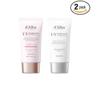 d'alba Piedmont Protector solar tonificado de trufa blanca italiana y protector solar Waterfull Essence Protector solar ligero con amplio espectro SPF 50+, brillante, seguro para todo tipo de piel,