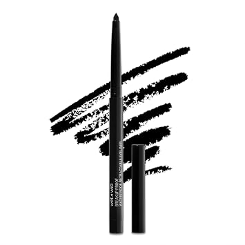 wet n wild Mega Last Delineador de ojos de gel retráctil impermeable a prueba de rupturas, ultra pigmentado de 16 horas de uso, fórmula de acabado satinado a prueba de manchas, libre de crueldad animal y vegano, carbón