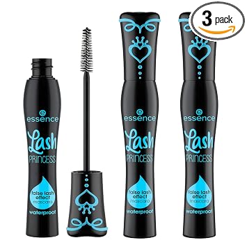 essence | Lash Princess Máscara de Pestañas Postizas Impermeable | Vegana y Libre de Crueldad | Libre de Parabenos y Partículas Microplásticas (Paquete de 3)