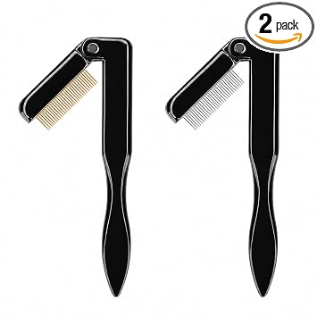 G2PLUS Peine plegable para pestañas, peine de aseo de cejas y separador de