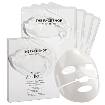 The Face Shop Máscara de colágeno original, mascarilla de hidrogel, vegano