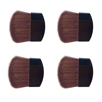 TEONEI Mini cepillo para rubor en polvo, cepillo de maquillaje pequeño, cepillo de maquillaje facial, 4 unidades