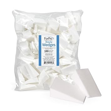 ForPro Beauty Wedges, 100 unidades, esponjas de espuma sin látex