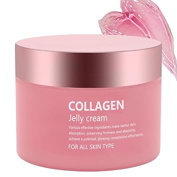 Crema de Colágeno en Gel - Contiene Niacinamida y Colágeno Hidrolizado Liofilizado - Elasticidad e Hidratación - Reduce Líneas Finas y Opacidad - Piel de Vidrio Coreana-Piel Brillante Adecuada para