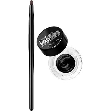 Maybelline New York Eye Studio Lasting Drama Gel Eyeliner, 0,106 onza, El negro más negro 950